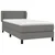 Vidaxl Box spring postelja z vzmetnico temno siva 80x200 cm blago