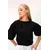 Trend Alacati Stili Ženska bluza sa 3/4 rukavima Alc-X13483, Okrugli izrez, Crna