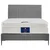 MID.YOU POSTELJA BOXSPRING x , tekstil, leseni material siva