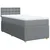 Vidaxl Box spring postelja z vzmetnico svetlo siva 80x200 cm blago