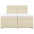 Vidaxl Box spring postelja z vzmetnico krem 200x200 cm blago
