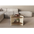 HANAH HOME Sto za dnevnu sobu Oalla Travertine Walnut