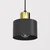 Crni luster na sajli PARKLA 1xE27/15W/230V