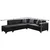 Atelier del Sofa Ugaona garnitura na razvlačenje West Left, 230 x 285 cm, Antracit