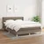 Vidaxl Box spring postelja z vzmetnico taupe 140x200 cm blago