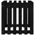 Vrtna sadilica s izgledom ograde crna 60x60x60 cm od borovine