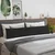 Jastučići za sofu 2 pcs Crna 200 x 40 cm tkanina