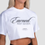GymBeam Women‘s Earned Cropped T-shirt White