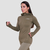 GymBeam Women‘s Pulse 1/2 Zip Running Sweatshirt Vetiver