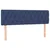 Vidaxl Box spring postelja z vzmetnico LED modra 140x200 cm blago