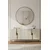 Hanah Home komoda Evva 150, 125 cm, bela / travertin / zlatna