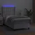 vidaXL Box spring postelja z vzmetnico LED bel 100x200 cm umetno usnje