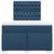 Vidaxl Box spring postelja z vzmetnico moder 120x200 cm blago
