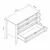 Hanah Home komoda Marlo 20464, 103 cm, Derin Sepet