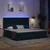 Vidaxl LED Postelja za Shranjevanje z Blazino Temno modra 200 x 200 cm