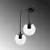 Opviq Zidna lampa E14 Socket, Crna