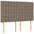 Vidaxl Box spring postelja z vzmetnico LED taupe 140x200 cm blago