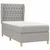 Vidaxl Box spring postelja z vzmetnico svetlo siva 90x190 cm blago