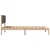 Krevetni okvir s tapiciranim uzglavljem Tamno siva 100 x 200 cm