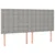 vidaXL Box spring postelja z vzmetnico svetlo siva 200x200 cm blago