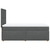 vidaXL Box spring postelja z vzmetnico temno siva 90x190 cm blago
