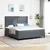 Vidaxl LED Box Spring Postelja Temno siva 180 x 200 cm Žamet