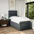 VIDAXL Box spring postelja z vzmetnico temno siva 100x200 cm blago