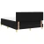 Vidaxl Postelja boxspring z vzmetnico Črna 140 x 190 cm blago
