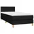 Vidaxl Box spring postelja z vzmetnico LED črna 90x190 cm blago