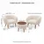 ATELIER DEL SOFA Fotelje i klub stočić Lotus Wellsoft Beige