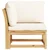 Kutna vrtna sofa s jastucima 73x73x65 cm masivno drvo bagrema