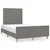 Vidaxl Posteljni okvir brez vzmetnice temno siva 120x190 cm blago