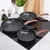 shumee 3x Komplet granitnih ponev 20, 24 in 28 cm
