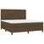 Vidaxl Box spring postelja z vzmetnico LED temno rjava 180x200cm blago