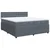 Vidaxl Box spring postelja z vzmetnico temno siva 200x200 cm žamet