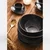 DUKA Globok krožnik TIME BLACK 22 cm grafitni porcelan