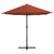 Vanjski suncobran s aluminijskim stupom 460 x 270 cm terakota