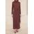 Trendyol Modest Ženska haljina Tctss26Eb00019, Smeđa