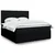 Vidaxl Box spring postelja z vzmetnico črna 180x200 cm blago