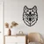 WallXpert metalni zidni ukras 5133, geometrijska glava vuka, 56 x 76 cm, crni