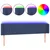 LED uzglavlje plavo 183x16x78/88 cm od tkanine