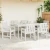 Vrtna stolica 6 pcs Bijelo 65.5 x 59 x 88 cm Polietilen
