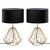 Opviq Set Stonih lampi Diamond-S-710, 25x25x43 cm, IP20, 2 komada, Zlatno-crne boje