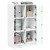 Visoka komoda s vratima bijela 68x37x109 cm konstruirano drvo