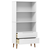 Regal za knjige MOLDE bijeli 85x35x170,5 cm od masivne borovine