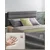 Songmics Posteljni okvir 201x140,5x110,5-116,5 cm Siva