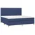 Vidaxl Box spring postelja z vzmetnico moder 200x200 cm blago