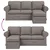 Vidaxl Kavč Taupe 195 x 138 x 80 cm blago