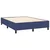 Vidaxl Box spring postelja z vzmetnico LED modra 140x200 cm blago