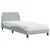 Krevet s madracem Dover svjetlosivi 80 x 200 cm baršunasti